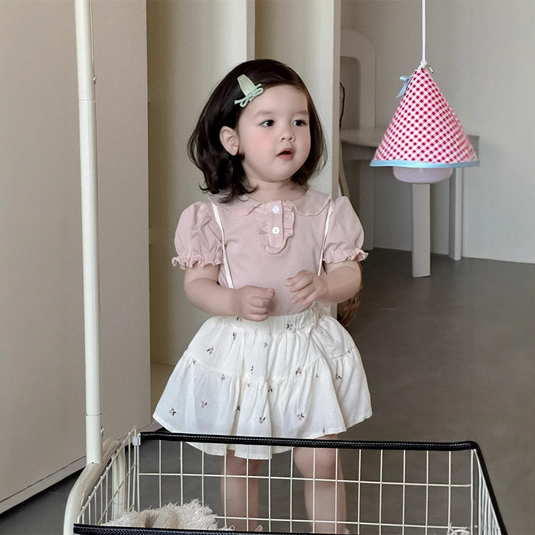 2025夏新作★子供服　トップス&吊りスカート分けて★73CM〜100cm