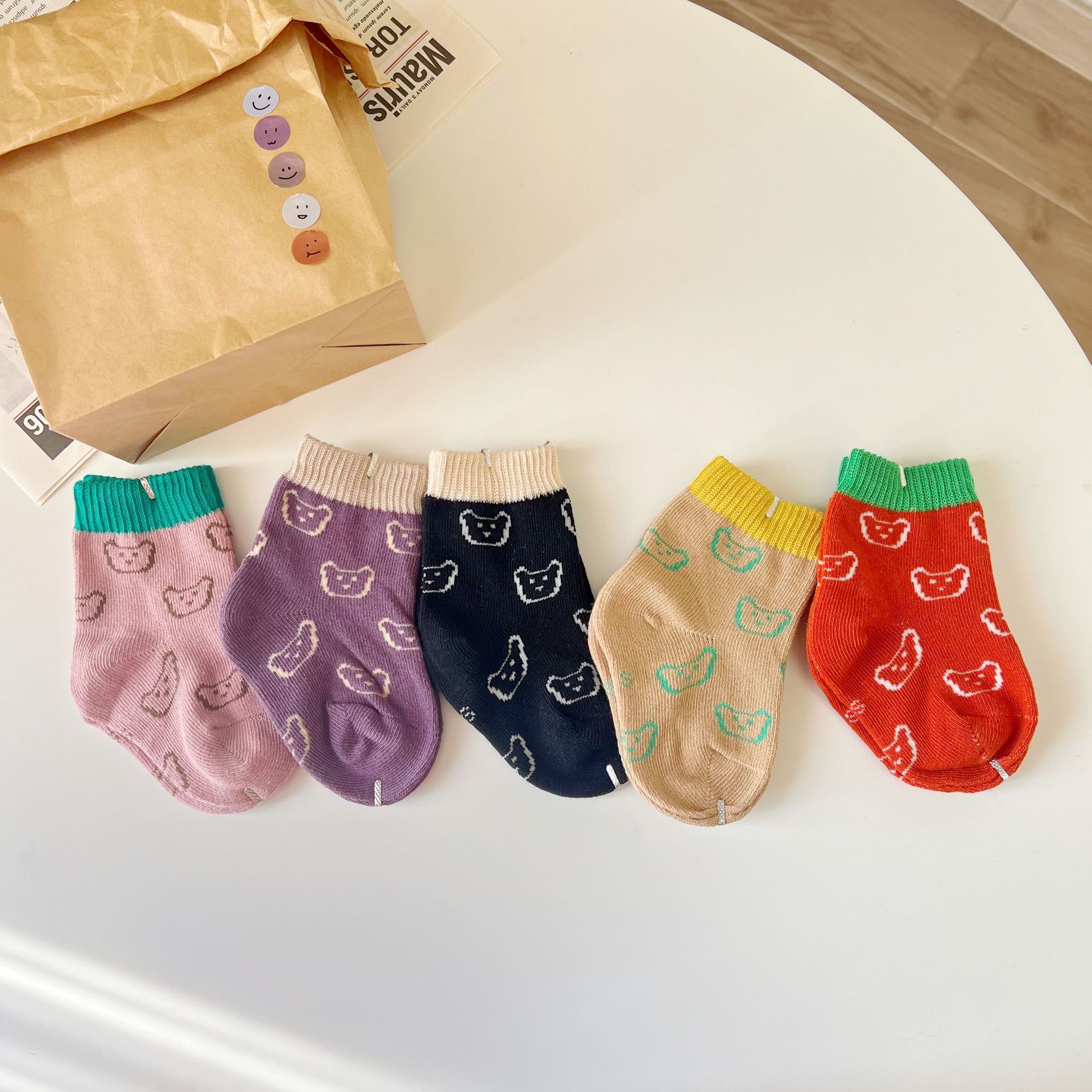 2025★キッズ靴下★ソックス★S(0-1歳)/M(1-3歳)/L(3-6歳) 5色