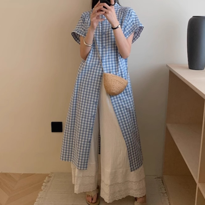 2025新型★レディース服　格子ワンピース★
