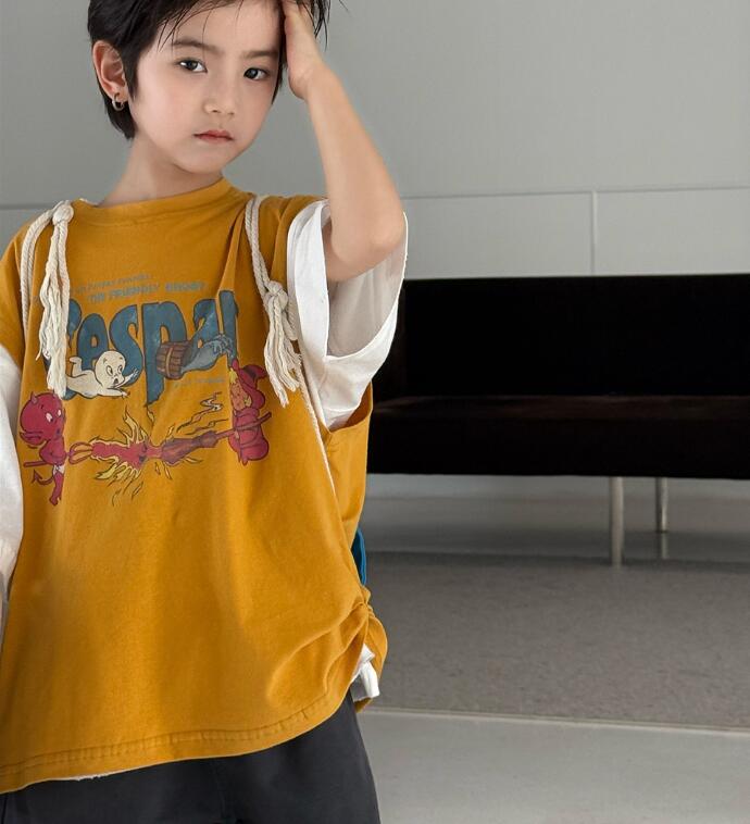 2025夏新作SN★子供服　トップス★100cm〜160cm 2色