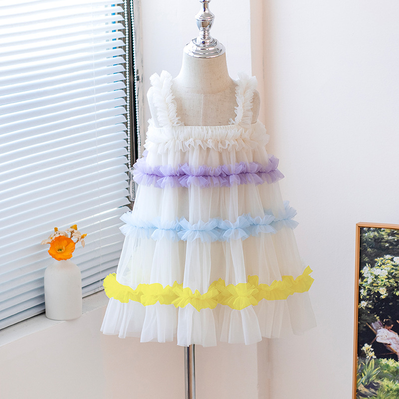 「2025」子供服★ワンピース★ドレス★袖なし★韓国風子供服★5色XS-90CM〜XL-130CM