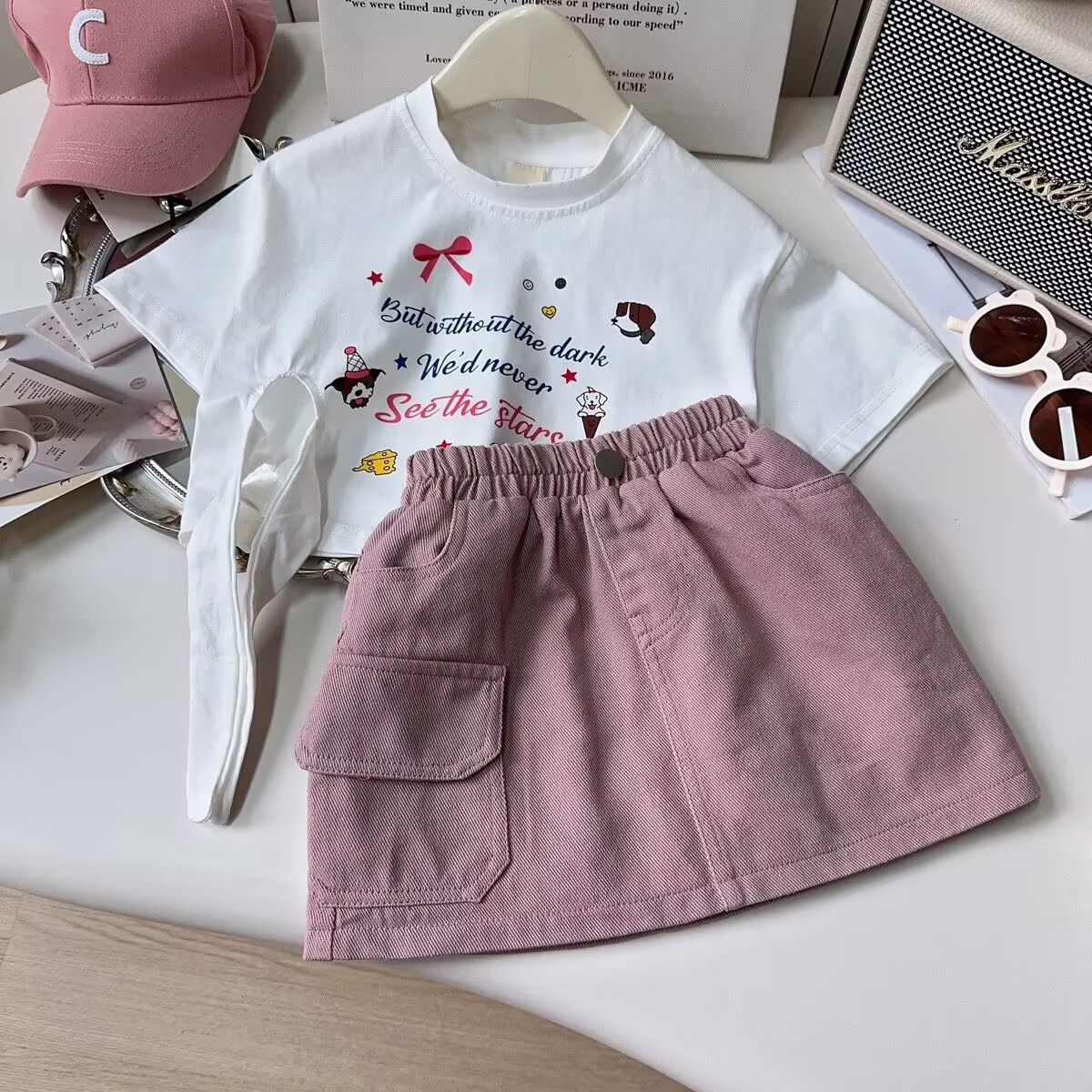 「2025」子供服★Tシャツ+スカート★セットアップ★90cm〜140cm
