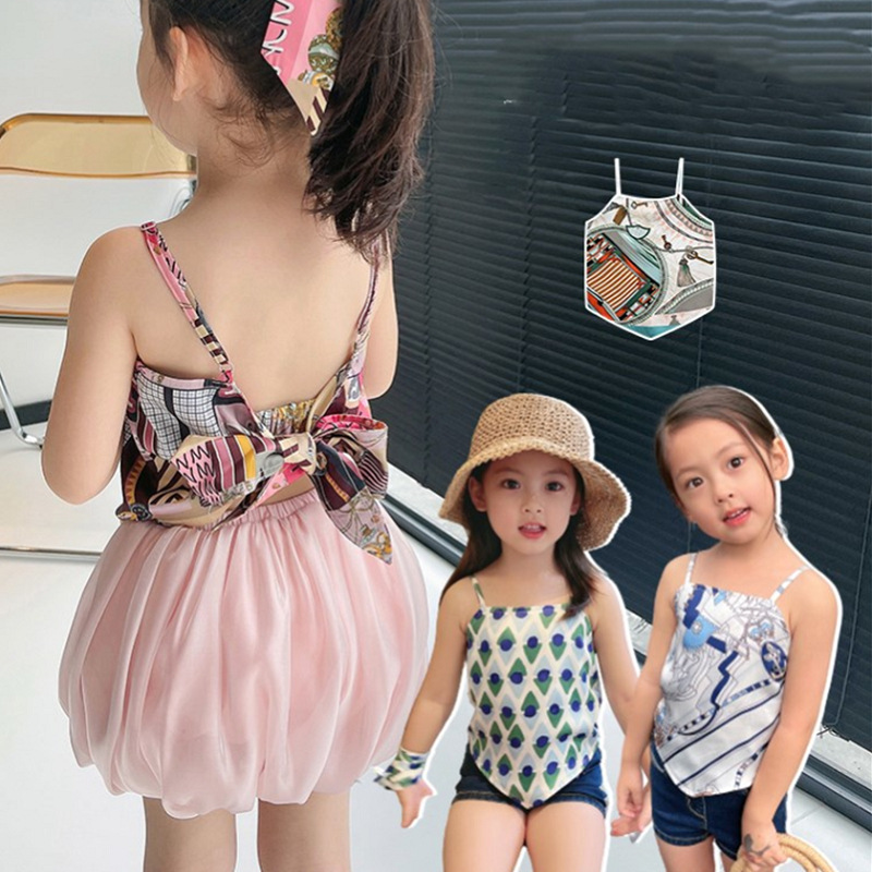 2025新作SC★子供服　トップス+リボン★タグ7/95-100cm〜タグ15/120-130cm 3色