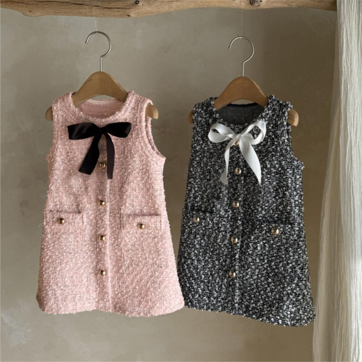 2025秋新品★子供服　ワンピース★73CM〜100cm 2色