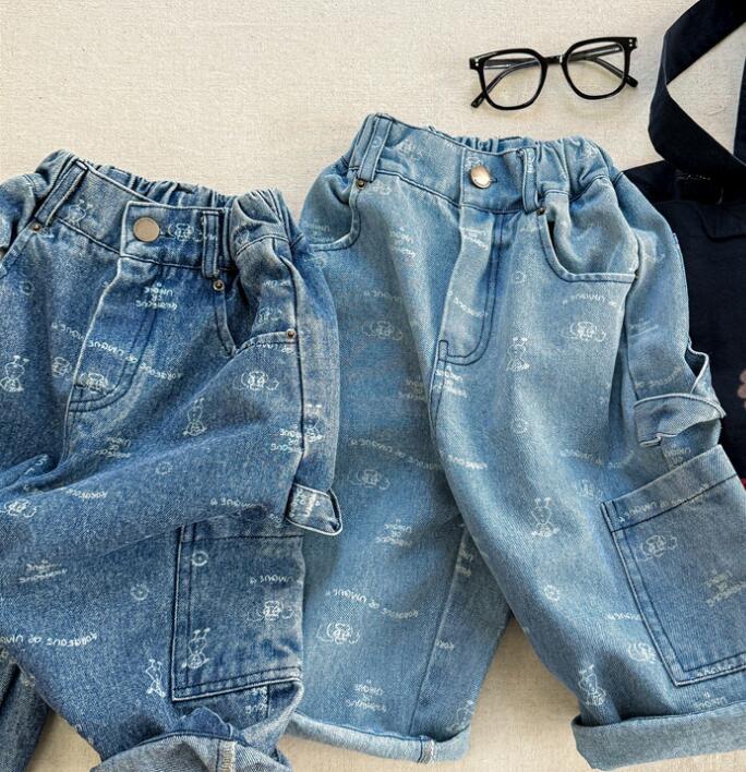 「2025」子供服★ズボン★ボトムス★ジーンズ★韓国風子供服★2色80cm〜130cm