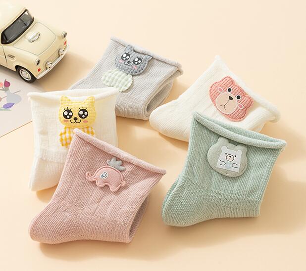 2025年★靴下★子供靴下　ソックス★S/0-1歳/M/1-3歳 5色