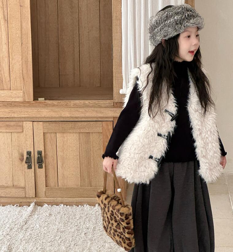 2025冬新品Y★子供服 　ベストボアコート★90cm〜150cm