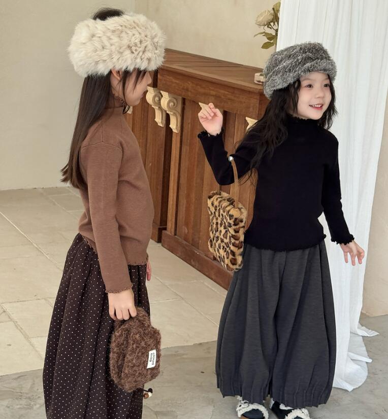 2025冬新品Y★子供服　ニットトップス★90cm〜150cm 3色