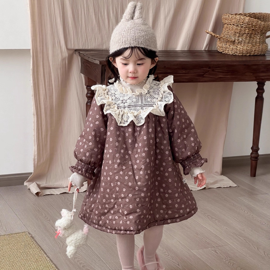 2025冬新品★子供服　ワンピース　裏起毛★90cm〜140cm