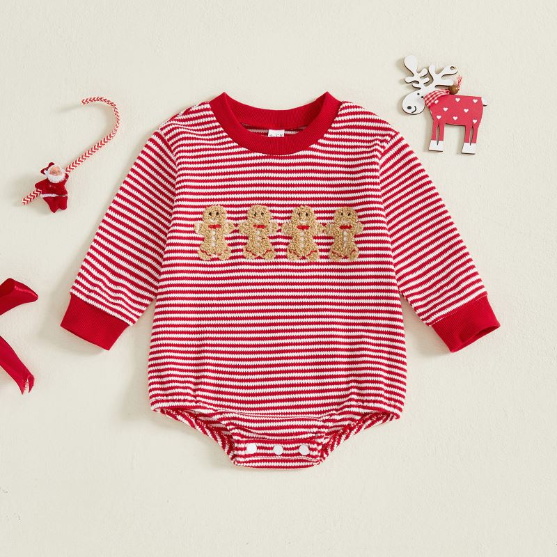 2025新入荷★ベビー服　クリスマス服　ロンパース★0-3M(60)〜12-18M(90)