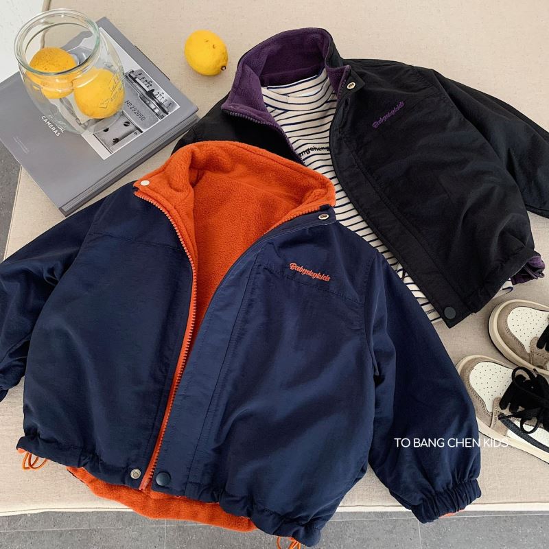 2025新品★子供服 　両面起用コート★90cm〜140cm 2色