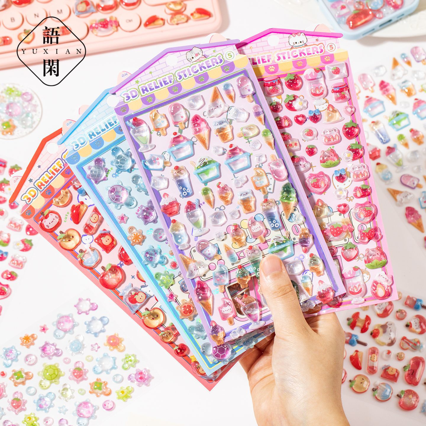 子供お褒めシール★立体エンボス★防水ステッカー ★DIY デコレーション用