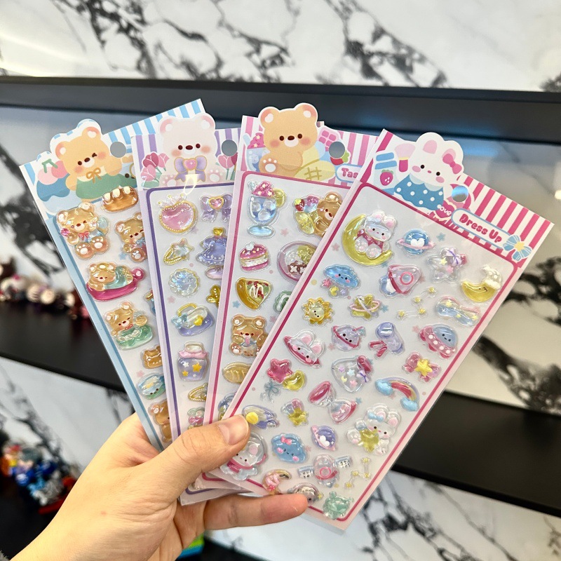 2026★DIY手作り ステッカー★粘着シール★3D★手帳素材