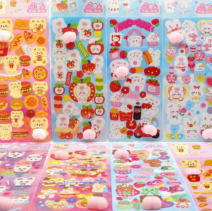 子供お褒めシール★立体お尻もちもち★防水ステッカー ★DIY デコレーション用