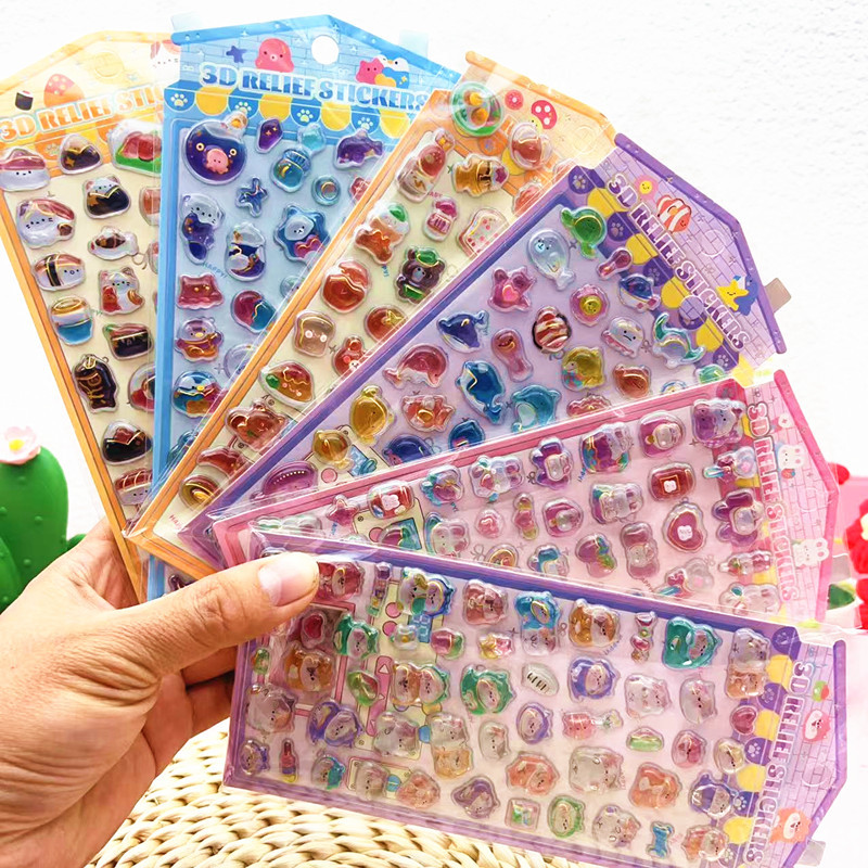 DIY手作り ステッカー★粘着シール★3D★手帳素材