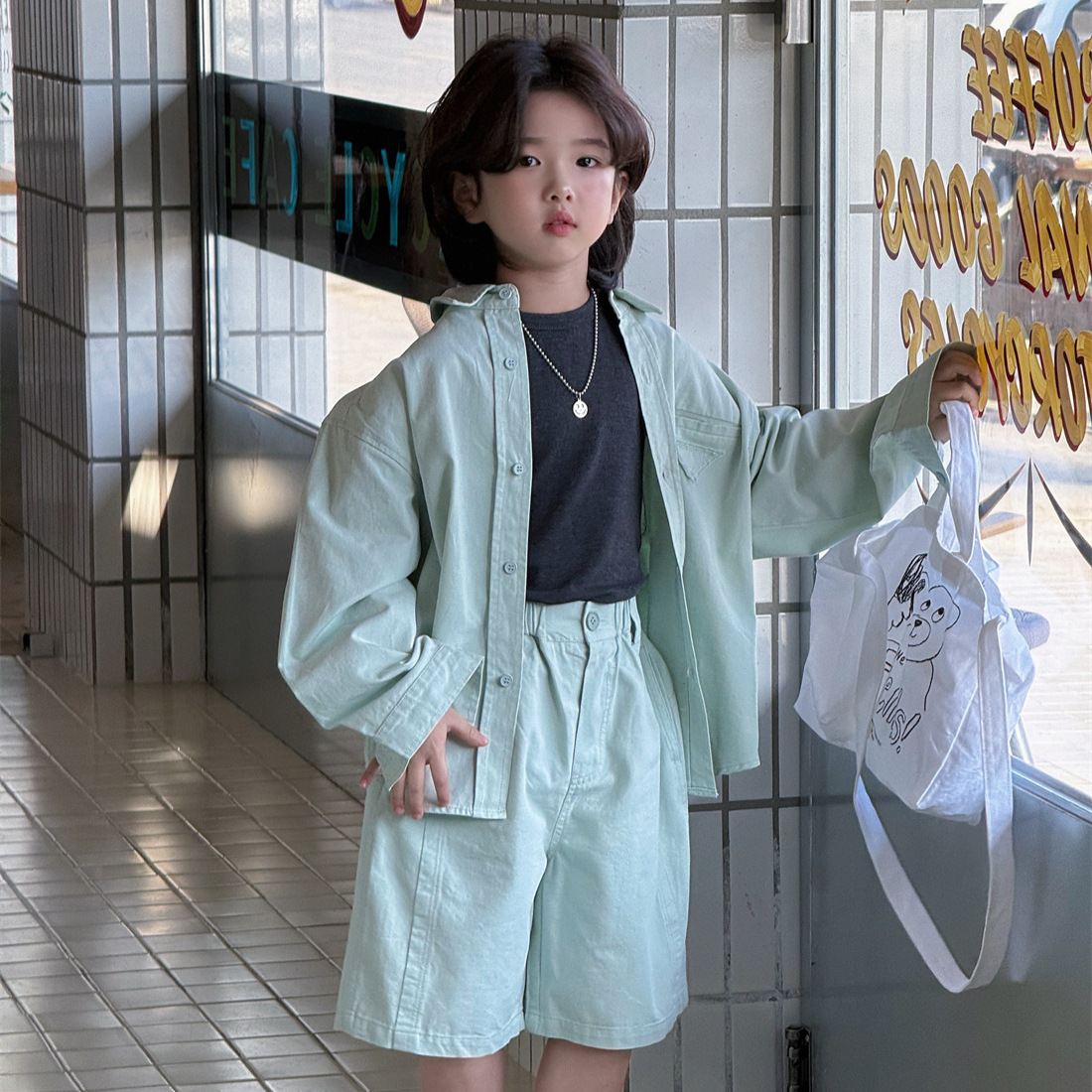 2026★春秋新作★韓国風ベビー服★シャツ+ズボン★100cm〜160cm 2色
