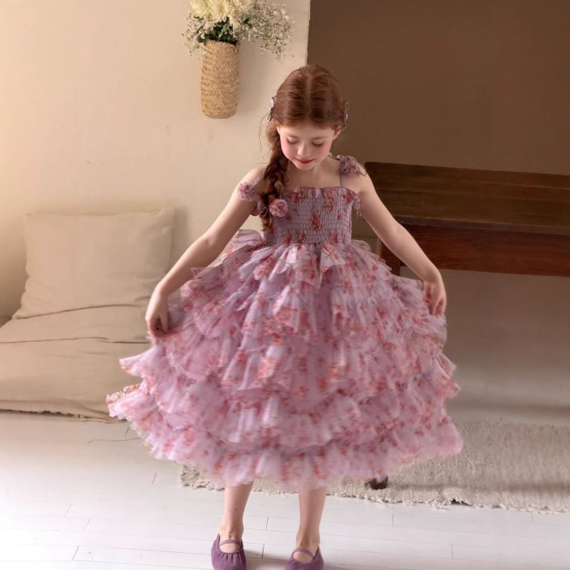 2026新品otaly/6023★子供服　ワンピース★90cm〜150cm 2色