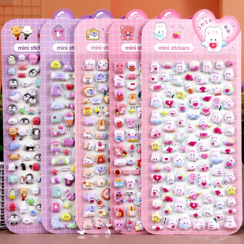 DIY手作り ステッカー★粘着シール★3D★手帳素材