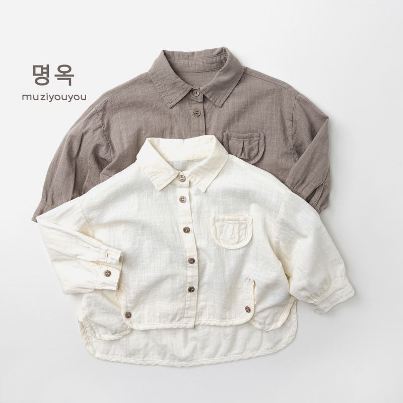 2026新作muji★子供服　シャツ　トップス★80cm〜130cm 2色