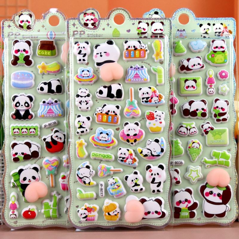 DIY手作り ステッカー★粘着シール★3D★手帳素材