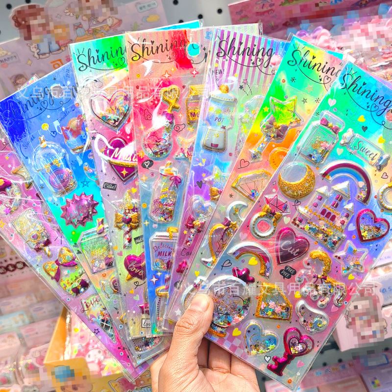 DIY手作り ステッカー★粘着シール★3D★手帳素材