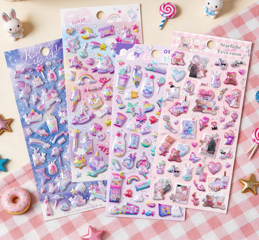 子供お褒めシール★立体★防水ステッカー ★DIY デコレーション用