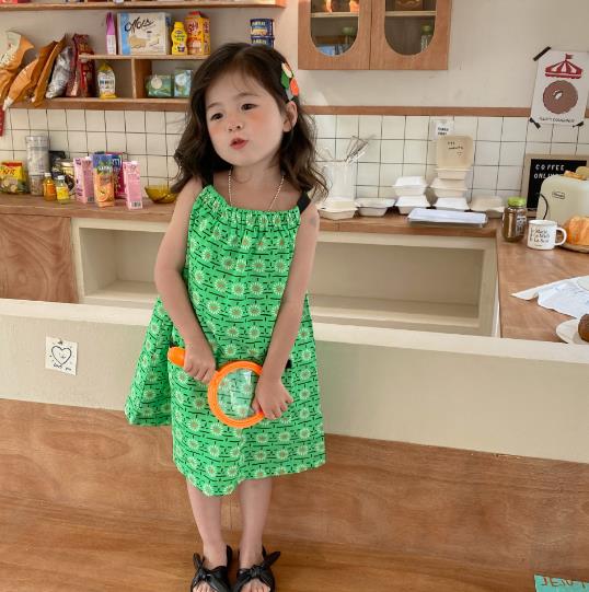 2022夏新品★韓国風子供服　トップス　吊りワンピース　80-130cm