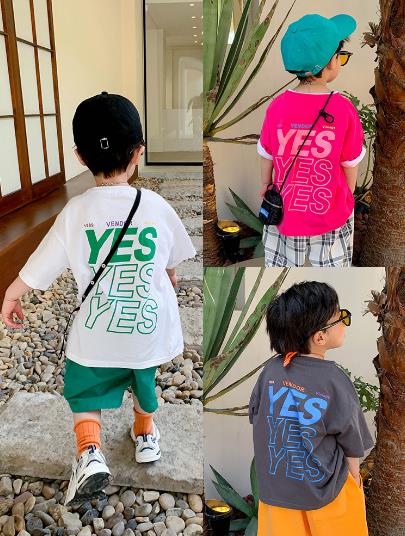 2022夏新品★男女兼用　トップス   半袖　100-150cm　3色