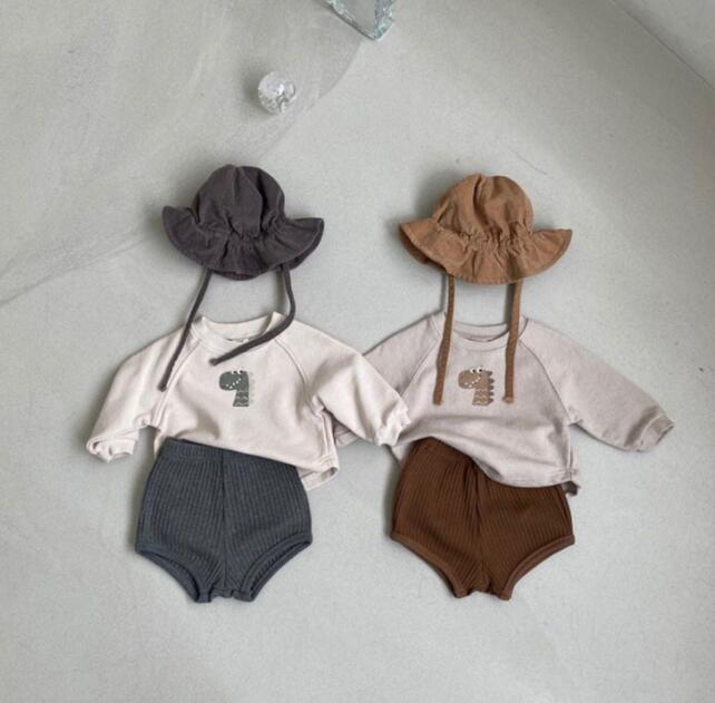 2022★春秋新作★韓国風子供服★トップス+ズボン2セット★2色73-100CM