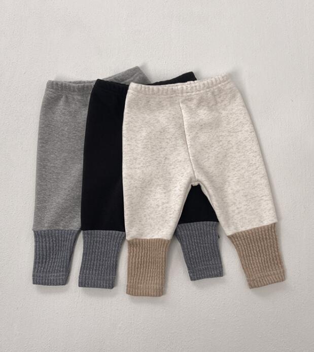 2022★秋冬新作★韓国風子供服★ズボン★裏起毛★厚手★3色73-110CM