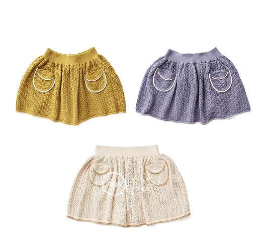 2023新品★子供服　薄手ニットスカート★90-140cm★3色