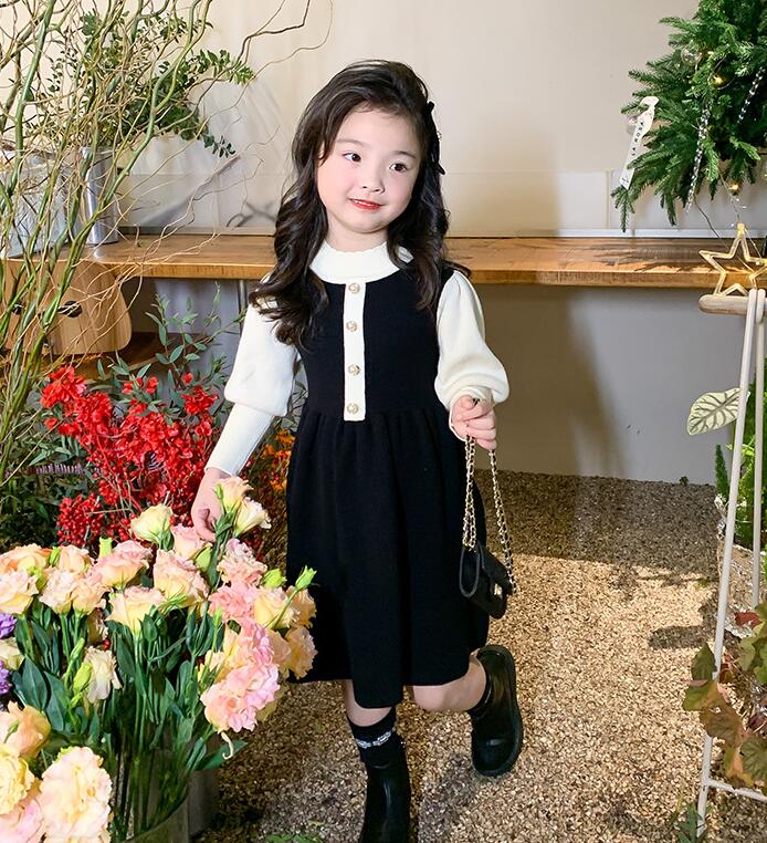 2023新品★子供服　ニットワンピース★90-150cm★