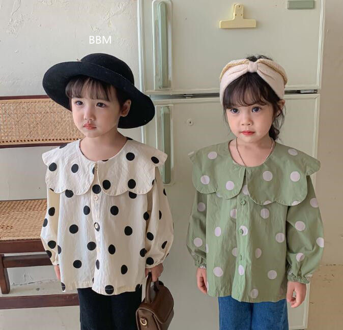 春秋新作★韓国風子供服★トップス★シャツ★カジュアル★2色80-130CM