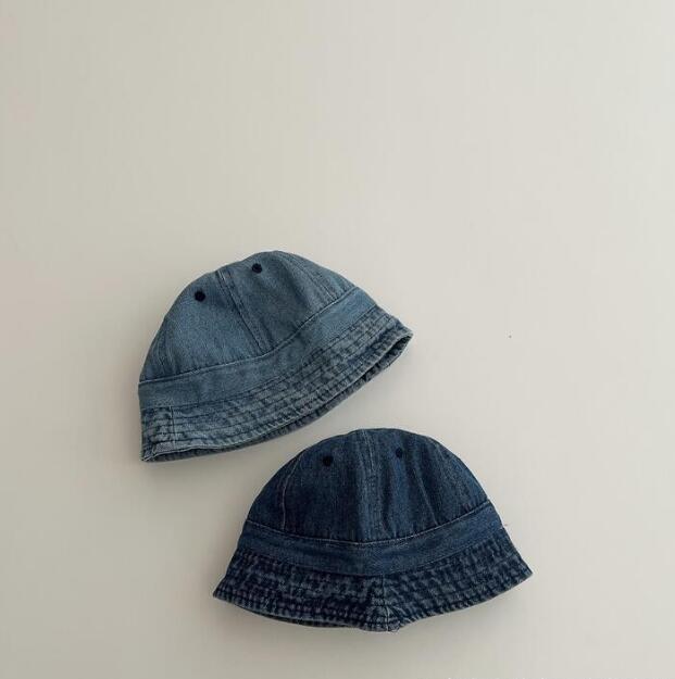 子供用★バケットハット★帽子★男女兼用★キッズ★カジュアル★デニム★無地★2色
