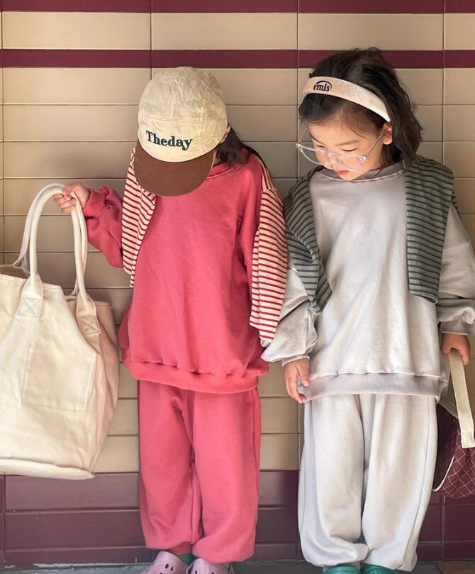 2023年★子供服　トップス+ズボン　セットアップ★90-150cm★4色