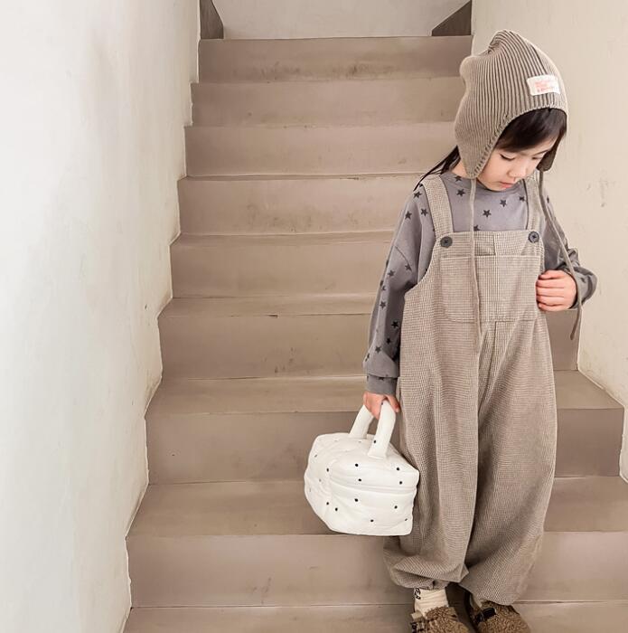 子供服★サロペット★韓国風子供服★男女兼用★無地★2色★80-130CM