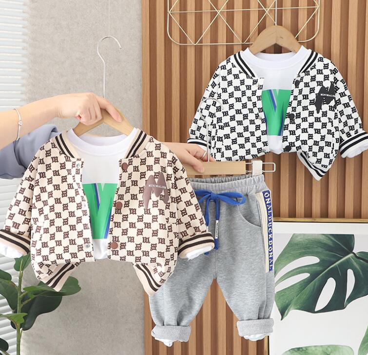 ※2023新品★子供服　トップス+コート+ズボン　3点セット★80-120cm★2色