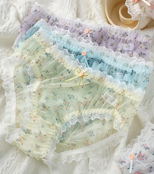 【人気商品下着】レディース・ショーツ・三角パンティー・ セクシー・レース・多色パンツ