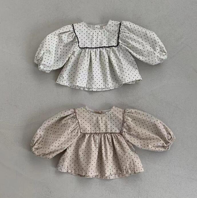 2023★春新作★韓国風ベビー服★トップス★水玉★2色73-100CM