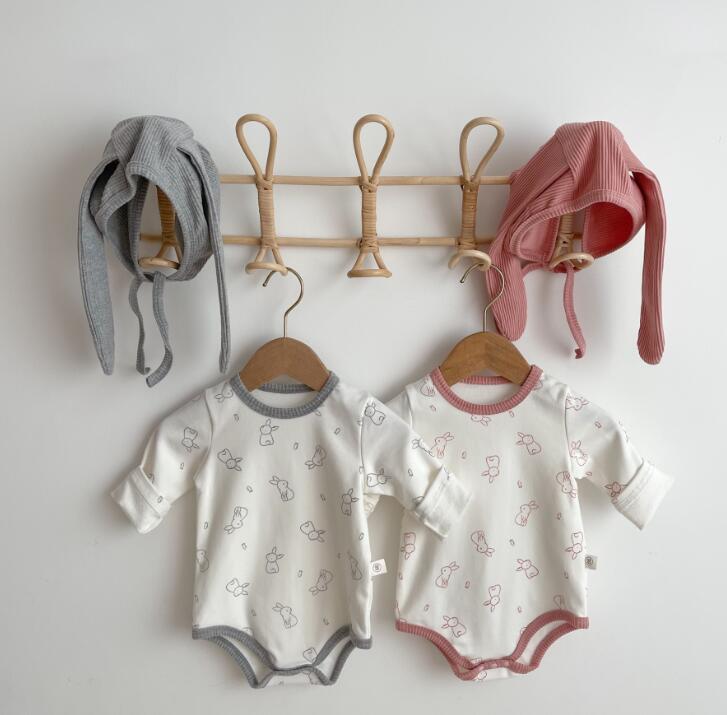 2023春秋新品★ベビー服★ロンパース+帽子★66-90cm★2色