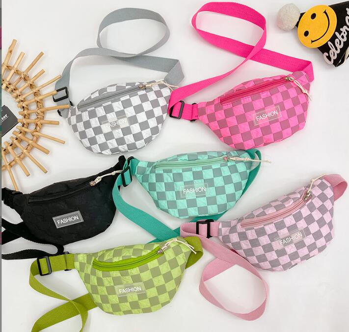 バッグ★子供用★キッズ★ショルターバッグ★韓国風★チェック柄★男女兼用★6色