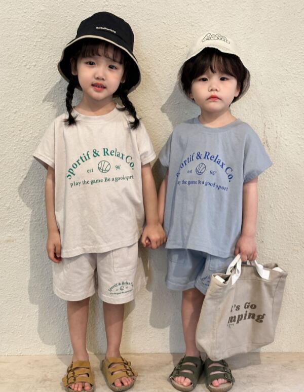 2023年夏★子供服　トップス+ズボン　セットアップ★80-150cm★2色
