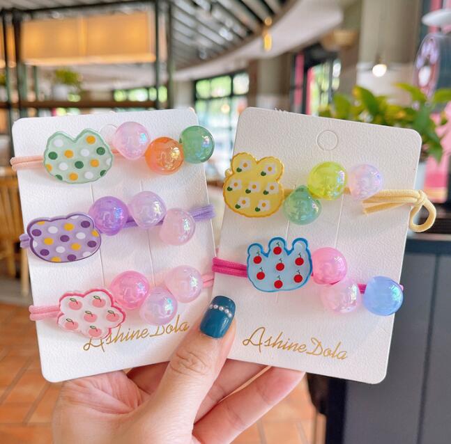 子供用★キッズ★髪飾り★まとめ髪用★ヘアアクセサリー★ヘアゴム★2枚入り★多色