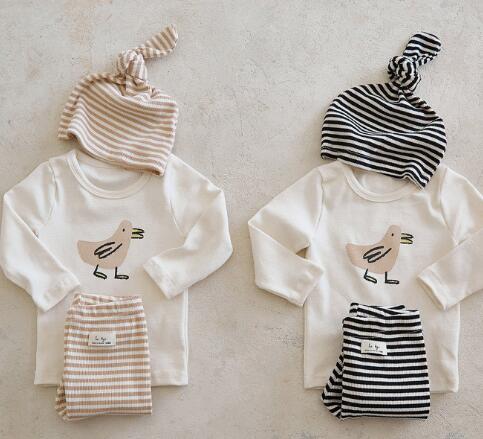 ★春新作★キッズ用アパレル★セットアップ★3点セット★帽子付き★73-110