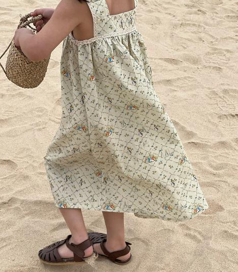 2023夏新品★子供服　吊りワンピース　90-150cm