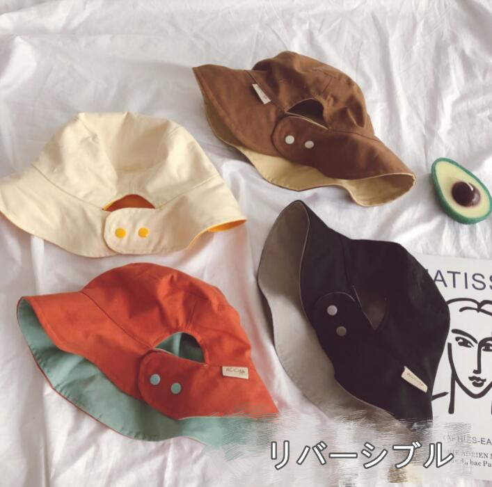 子供用★帽子★バケットハット★男女兼用★カジュアル★リバーシブル★キッズ★3色