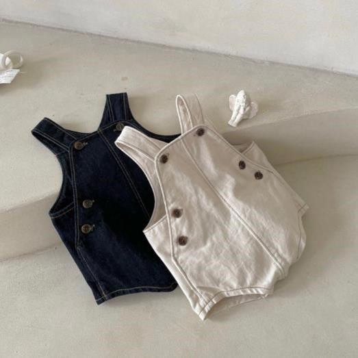 2023夏新品★子供服　デニムサロペット　66-100cm★2色