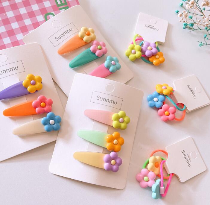 子供用★キッズ★髪飾り★まとめ髪用★ヘアアクセサリー★ヘアゴム★ヘアピン★3枚入り★多色