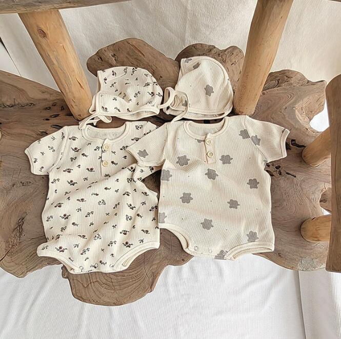 子供服★ロンパース+帽子★連体服★韓国風子供服★ベビー★可愛い★2色★66-90CM