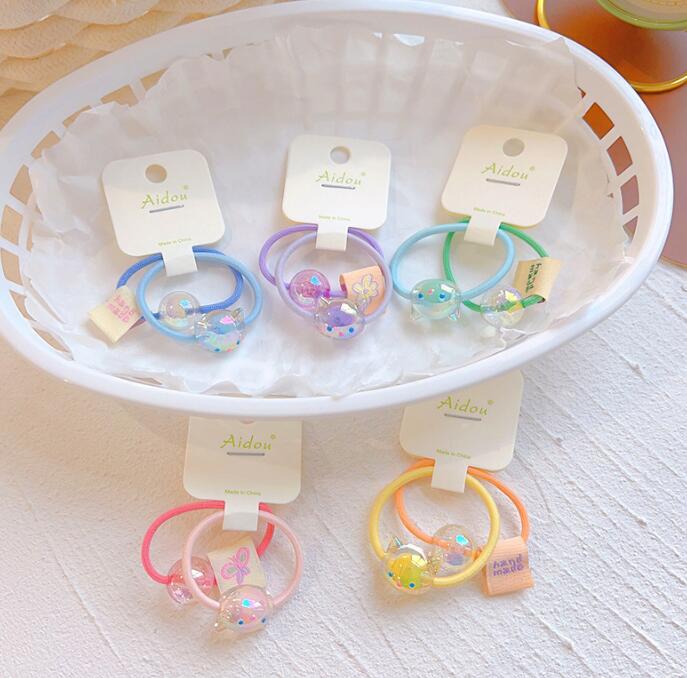 子供用★キッズ★髪飾り★まとめ髪用★ヘアアクセサリー★ヘアゴム★2枚入り★多色